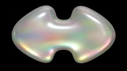 Poster - Colorful light double arrow shape flowing animation isolated on black background