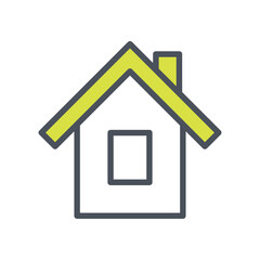 Poster - Vector sign of the home symbol isolated on a white background. icon color editable.