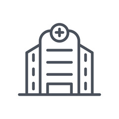 Poster - Vector sign of the hospitall symbol isolated on a white background. icon color editable.
