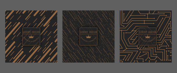 A luxurious pattern on a dark background. Premium background for covers, interior, packaging and creative ideas