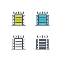 Poster - Vector sign of the hotel symbol isolated on a white background. icon color editable.