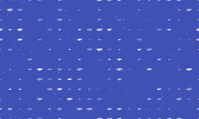 Poster - Seamless background pattern of evenly spaced white handshake symbols of different sizes and opacity. Vector illustration on indigo background with stars