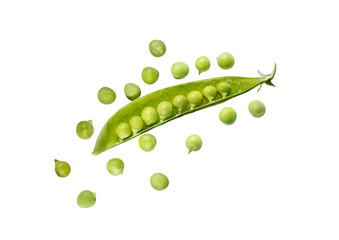 Canvas Print -  Green pea with seeds