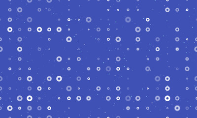 Poster - seamless background pattern of evenly spaced white record media symbols of different sizes and opaci