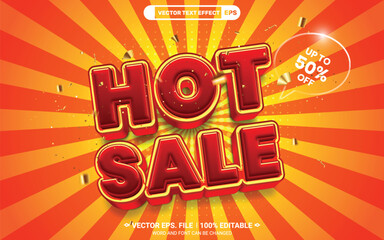 Hot sale 3d editable vector text style effect with retro background