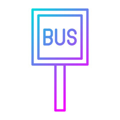 Canvas Print - Bus Stop Icon