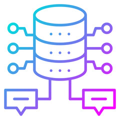 Wall Mural - Database Chat Icon