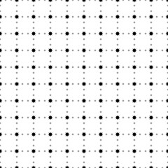 Poster - Square seamless background pattern from geometric shapes are different sizes and opacity. The pattern is evenly filled with small black coronavirus symbols. Vector illustration on white background