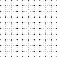 Poster - Square seamless background pattern from geometric shapes are different sizes and opacity. The pattern is evenly filled with small black stop hand symbols. Vector illustration on white background