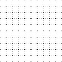 Poster - Square seamless background pattern from geometric shapes are different sizes and opacity. The pattern is evenly filled with small black sofa symbols. Vector illustration on white background