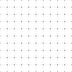 Poster - Square seamless background pattern from black capital letter E symbols are different sizes and opacity. The pattern is evenly filled. Vector illustration on white background