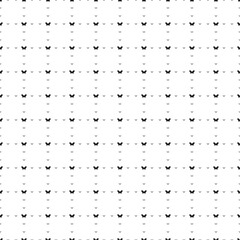 Poster - Square seamless background pattern from black butterfly symbols are different sizes and opacity. The pattern is evenly filled. Vector illustration on white background