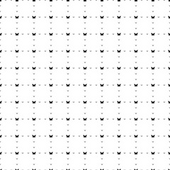 Poster - Square seamless background pattern from black butterfly symbols are different sizes and opacity. The pattern is evenly filled. Vector illustration on white background