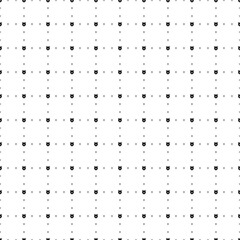 Poster - Square seamless background pattern from geometric shapes are different sizes and opacity. The pattern is evenly filled with small black owl head symbols. Vector illustration on white background