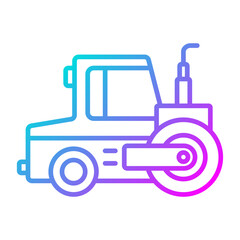 Canvas Print - Road Roller Icon