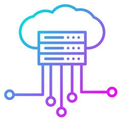 Canvas Print - Cloud Computing Icon