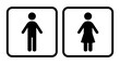 男性と女性のトイレプレートアイコン