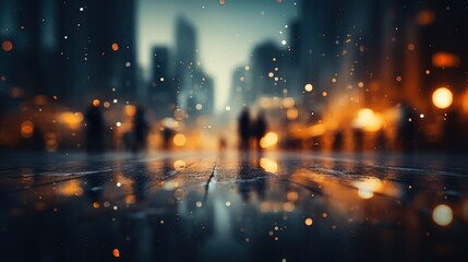 Wall Mural - Abstract Blur People Night Festival City, Bright Background, Background Hd