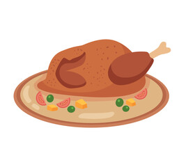 Sticker - indian chicken illustration