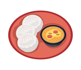 Sticker - indian pan naan illustration