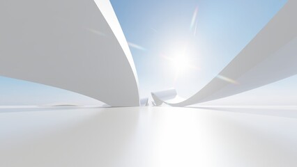 Poster - Futuristic architecture background 3d render