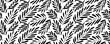 Palm leaves and branches seamless pattern. Brush drawn tropical wallpaper.