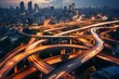 Roads and transportation technology in the city. Generative AI
