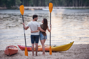 Poster - Couple travelling by kayak