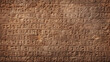 Stone wall with Egyptian hieroglyphs, Ancient hieroglyphic writing background. Fiction view of inscription inside old temple. Artifact of past civilization, mystery, sign