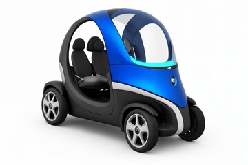 Sticker - a brand-less generic concept car. Modern electric car on a white background. Concept of ecological transport.