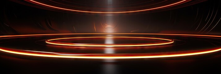 Poster - golden colorful neon light generative ai