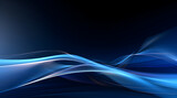 Fototapeta  - Dynamic abstract background with light streaks conveying speed and motion in cool blue tones.