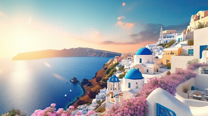 Wall Mural - Oia, traditional greek village