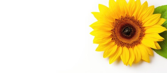 Canvas Print - The sunflower with its yellow petals produces seeds within its beautiful blossom