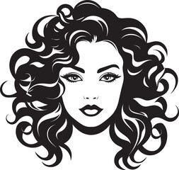 Wall Mural - Goddess of Curls An Iconic Curly Haired Icon Midnight Beauty A Symbol of Timeless Elegance