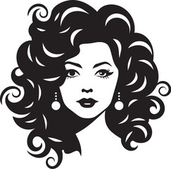 Wall Mural - Elegant Curly Coils A Vector Logo Design for Black Hair RoofCraft A Black Vector Workers Emblem of Excellence