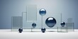 © tilialucida - A group of glass spheres sitting on top of a table.