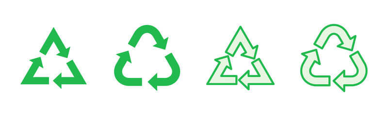 Recycle icon set. Recycling vector icon.