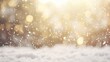 © Diffin - Winter Christmas background with snow and blurred light bokeh effect