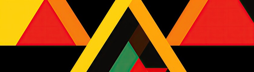 Wall Mural - a black history month logo with triangles Generative AI