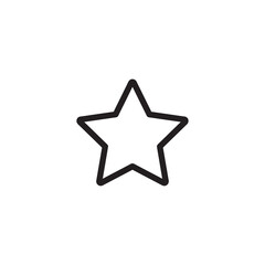 Poster - Black star - vector icon liner illustration on white background..eps