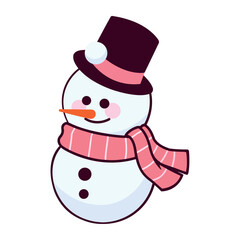 Sticker - christmas snowman happy