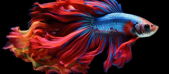 Wall Mural - The Betta splendens also known as the Siamese fighting fish comes in a variety of colors including multi colored ones such as the Rosetail and Halfmoon types
