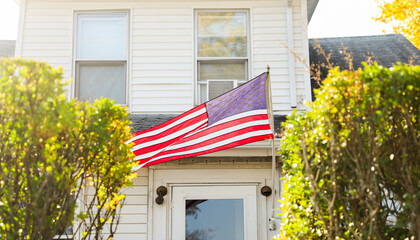 Wall Mural - US flag, a powerful symbol of patriotism, unity, and love for the United States