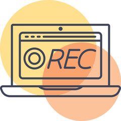 Sticker - illustration of a icon rec