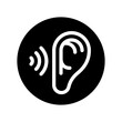 listening glyph icon