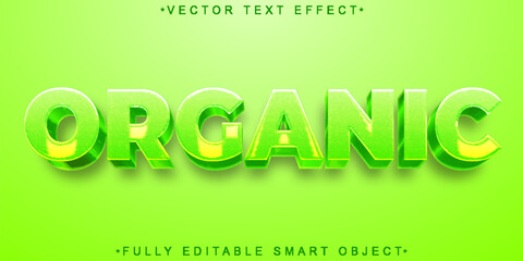 Wall Mural - Green Organic Shiny Vector Fully Editable Smart Object Text Effect