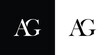 © Muhibin - Letter AG design logo logotype concept with serif font and elegant style. Vector illustration icon with letters A and G.