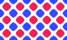 Squares Pattern Seamless White Background Blue Red Tiles. Colorful Geometric Design Modern Colors Palette. Use For Clothes Fabric, Decorative Textile, Upholstery, Wrapping, Paper Bag.