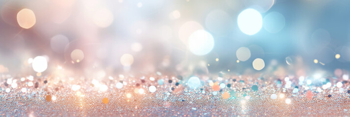 Wall Mural - Abstract glitter lights background blurred bokeh